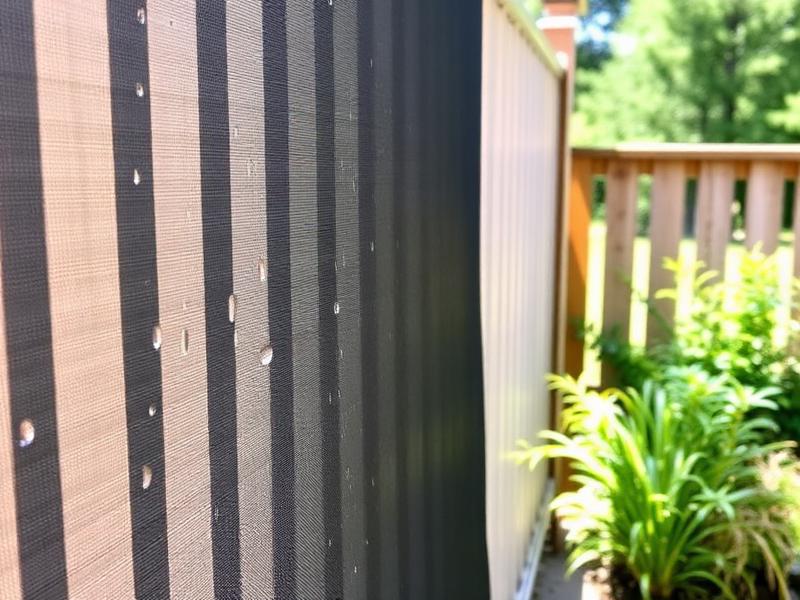 Clean window screens drying after wash